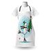 The Holiday Aisle® Snowman Apron Unisex, Skating Xmas Tree Snow, Adult Size, Multicolor, Polyester | Wayfair 866AB62B819D434F87D14C11588DF3E6