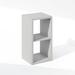 Latitude Run® Cubic Open Back Multipurpose Clothing & Closet Storage Organizer Shelf, 2-Cube, White in Gray | 29.9 H x 15.9 W x 14.6 D in | Wayfair