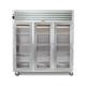 Traulsen G32012 Dealer's Choice 76" 3 Section Reach In Refrigerator, (3) Right Hinge Glass Doors, 115v, 70 7/10 Cubic Feet, Silver