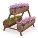 Costway Vertical Raised Garden bed with 3 Wooden Planter Boxes-L