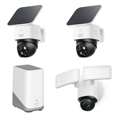 SoloCam S340 (2 pack) + Floodlight Camera E340 +HomeBase S380