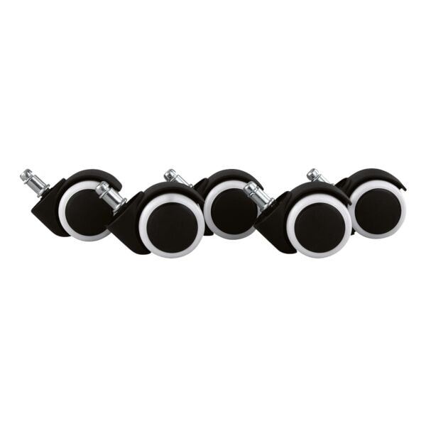 Amstyle 5er-Pack Hartbodenrollen für Bürostuhl Ø 50 mm schwarz