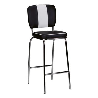 Wohnling Barhocker American Diner Vintage-Design Kunstleder schwarz Image