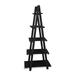 Fionafurn 5-Tier 51 Ladder Shelf Bookshelf Bookcase Storage Display Plant Leaning Shelf Black