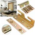 4 Sets Of Bedstead Supports Heavy-Duty Mortise-Free Bedstead Fittings Wooden Bedstead Connectors For Headboard And Footboard-Bed Railing Supports