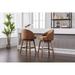 2pcs Coffee Barstools Sets Nailhead Trim Bar Stools Dining Chair