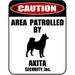 LED Light Up Red Flashing Blinking Attention Grabbing Laminated Dog Sign Caution Area Patrolled by Akita (Silhouette) Yard Fence Gate