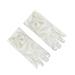 Girls Fancy Gloves Girls Gorgeous Satin Fancy Gloves for Special Occasion Dress formal Wedding Pageant Party (Creamy White)