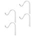 4 Pcs Heavy Duty Clothes Hanger Metal Coat Hanger Wall Mounted Upturned Hook Bird Feeders Curved Hooks Hook up Arc White Iron