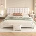 Twin/Full/Queen Size Upholstered Platform Bed with Soft Headboard, Modern Bed Frame with Wood Frame, No Box Spring Need