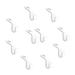 100 Pcs Hanger Hook Plastic Hangers S-shaped Hooks Clothes Space Saving Organizer Hanger Extender Organizer Coat Hooks