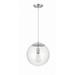 1 Light Pendant in Contemporary Style-12.8 inches Tall and 11.88 inches Wide-Chrome Finish-Clear Glass Color Bailey Street Home 139-Bel-4926489