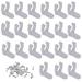 Led Rope Light Clamp 100 Pcs Led Rope Light Clips Holder Pc Rope Light Mounting Clips with 200 Pcs Screws (Transparent)