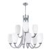 -Nine Light 2-Tier Chandelier-31.5 inches Wide By 30 inches High-Satin Nickel Finish Bailey Street Home 93-Bel-2341527