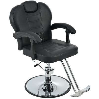 Classic Reclining barber Chair Salon Chair for Hair Stylist with Heavy Duty Hydraulic Pump, 360° Rotation, Tattoo Chair