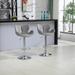 2pcs Swivel Bar Stools Adjustable Counter Height Bar Chairs