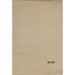 Modern Beige Gabbeh Oriental Rug Hand-Knotted Wool Carpet - 2'10"x 4'0"