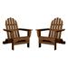 DuroGreen Adirondack Chairs Made With All-Weather Tangentwood Set of 2 Oversized High End Classic Patio Furniture for Porch Lawn Deck or Fire Pit No Maintenance USA Made Teak