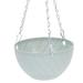 Hanging Planter Premium Plastic Hanging Planter Basket Durable Metal Chain Plant Holder Decor Hanging Flower Pots Indoor Outdoor Hanging Baskets (Light Blue)