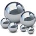 6 Pcs Ornament Reflexball Polished Mirror Sphere Garden Globes Reflective Ball Garden Reflector Large Stainless Steel