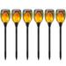 6-Pack Solar Torch Light with Flickering Flame Upgraded Solar Flame Torch for Garden Decorations Solar Outdoor Lights for Landscape Party Decoration1.23cp