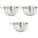 3 PCS Stainless Steel Egg Beater Kitchen Utensils Bowl for Cooking Salad Shaker Bowl with Lid Stainless Steel Bowls