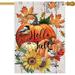 Hello Fall Garden Flags 12x18 Double Sided Thanksgiving Pumpkin Garden Flag Sunflower Small Yard Flags for Outside Autumn Outdoor Decorations for Home