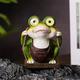 COFEST Solar Decorative Lights Outdoor Statues Outdoor Decor Outdoor Garden Lights Frogs Decor Solar Garden Frogs Decorations Garden Statue Solar Lights Garden Solar L Green