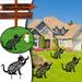 Midewhik Mother s Day Gift Courtyard Decoration Metal Cat Inserts Garden Art Animal Hollow Yard Yard Inserts Decoration Patio Garden