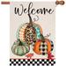 Happy Fall Garden Flags 8 Lighting Modes LED Fall Flags Double Sided Thanksgiving Garden Flags Harvest Pumpkin Yard Decorations Fall House LED Flags 12.5 x 18 Inch Thanksgiving House Flag