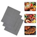 Temperature-Resistant Bbq Mesh Bbq Mesh Mat Non-Stick Reusable Suitable for Charcoal Bbq Gas Electric Grill Bbq Grill Black 40 Cm