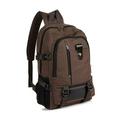 Andoer Stylish Canvas Backpack for Men Portable Daypack for Travel Hiking Cycling