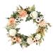 Ongmies Room Decor Clearance Flowers Artificial Flower Wreath Mother S Day Floral Rattan Front Door Wreath with Large Bow Wall Porch Hanging Wreath Holiday Holiday Decoration Photo Props Rose Gold