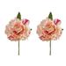 Trayknick Forever Blooming Flowers Artificial Flowers 2pcs Artificial Peony Flower Single Branch Realistic Home Decoration Wedding Accessory Simulated Flower