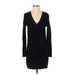 Rag & Bone Casual Dress - Sweater Dress: Black Color Block Dresses - Women's Size X-Small