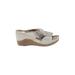 Flexus by Spring Step Wedges: Ivory Solid Shoes - Women's Size 8 - Open Toe