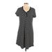 Lauren by Ralph Lauren Casual Dress: Black Stripes Dresses - Women's Size Large