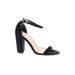 Shoedazzle Heels: Black Solid Shoes - Women's Size 10 - Open Toe