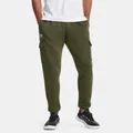 Men's Under Armour Icon Fleece Cargo Pants Marine OD Green / White S