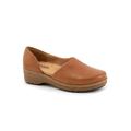 Extra Wide Width Women's Addie Casual Flat by SoftWalk in Cognac (Size 10 WW)