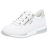 Keilsneaker REMONTE, Damen, Gr. 44, weiß (weiß, ice), Leder, sportlich, Schuhe Sneaker, Freizeitschuh, Halbschuh, Schnürschuh in schmaler Form