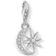 Charm-Einhänger THOMAS SABO "Stern & Mond, 1794-051-14" Charms bunt (silberfarben, weiß, weiß) Damen Charms Anhänger