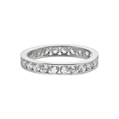 Fingerring BRUNO BANANI "Schmuck Geschenk Silber 925 Damenring Memoire" Gr. 56, silber (silberfarben, kristallweiß, kristallweiß), Fingerringe, Damen, 56, Silber 925 (Sterlingsilber), 3,4mm, mit Zirkonia (synth.) Image