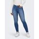 Ankle-Jeans ONLY "ONLBLUSH MID SK ANK RW DNM REA1319 NOOS" Gr. L (40), Länge 30, blau (medium blue denim) Damen Jeans Ankle 7/8