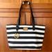Michael Kors Bags | Michael Kors Spacious Canvas & Patent Leather Trimmed Tote Bag | Color: Black/White | Size: Os
