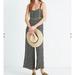 Madewell Pants & Jumpsuits | Madewell Button-Front Wide-Leg Jumpsuit In Playground Posies Size 4 | Color: Black | Size: 4