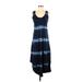 Gap Casual Dress - A-Line Scoop Neck Sleeveless: Blue Tie-dye Dresses - Women's Size X-Small