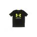 Under Armour Active T-Shirt: Black Graphic Sporting & Activewear - Kids Girl's Size 6