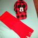 Disney Accessories | Boys Toddler Hat And Scarf Set | Color: Black/Red | Size: Osbb