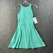 Athleta Dresses | Athleta Conscious Dress Tropics Green Teal Dress Sports Size Xxs Nwt | Color: Green | Size: Xxs
